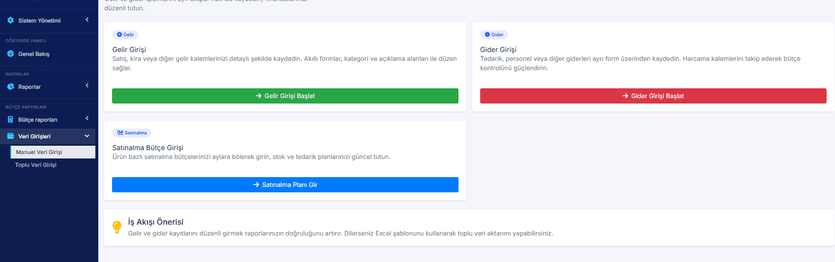 Atlas manuel veri girişi ekranı